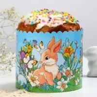 Форма ободок для кулича &laquo;Кролики&raquo; на пасху, 41.6&times;10 см