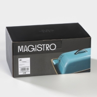 Маслёнка фарфоровая Magistro &laquo;Церера&raquo;, 18&times;12 см, цвет голубой