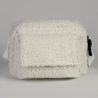 Плюшевая сумка тедди кросс-боди, белая