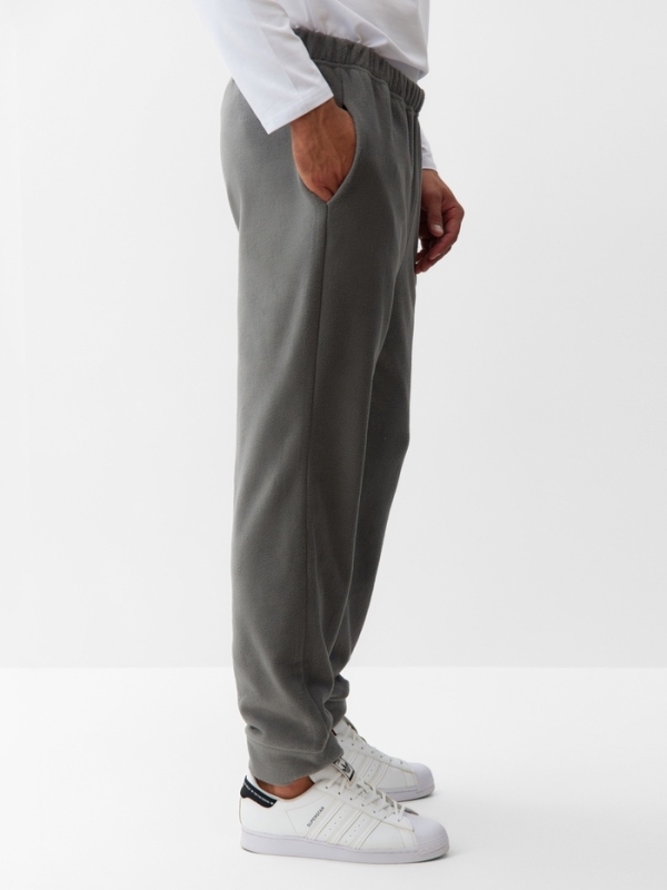 Брюки флисовые мужские спортивные MINAKU: Fleece Soft, размер 52, графитовые