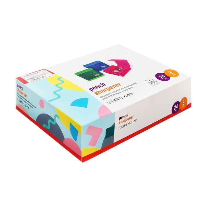 Точилка с контейнером тройная, МИКС Точилка с контейнером тройная, МИКС