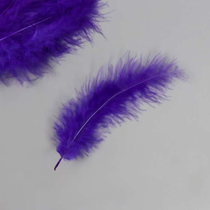 Перо декоративное гусиное пуховое Перо декоративное гусиное пуховое "Фиолетовое" набор 40 шт h=10-15 см