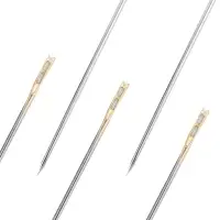 Иглы швейные, d=0.9 мм, 3.6 - 4.2 см, с золотым ушком, самовдеваемые, 12 шт.