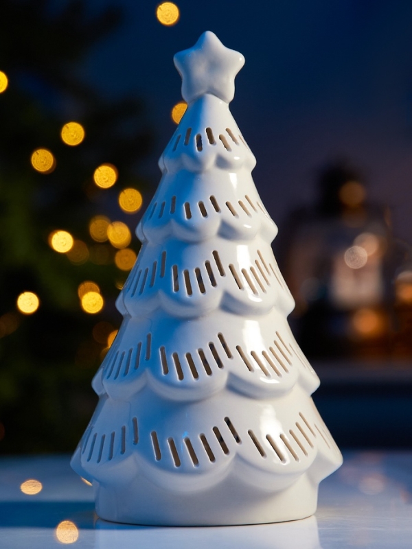 Светодиодная фигура "Елочка ажурная" 19.8х10.8х10.8, 1 LED, LR44x3(в компл.), Т/БЕЛЫЙ