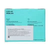 Веб-камера Logitech C270, 1 Мп, 1280&times;720, USB, микрофон, шумоподавление, 1.5 м, чёрная