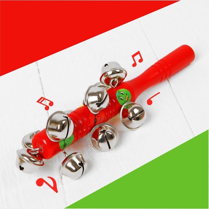 Погремушка с бубенцами &laquo;Смайлики&raquo;, цвета МИКС