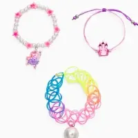 Браслет детский набор 3 шт. "Выбражулька" замок, силиконовый, разноцветный