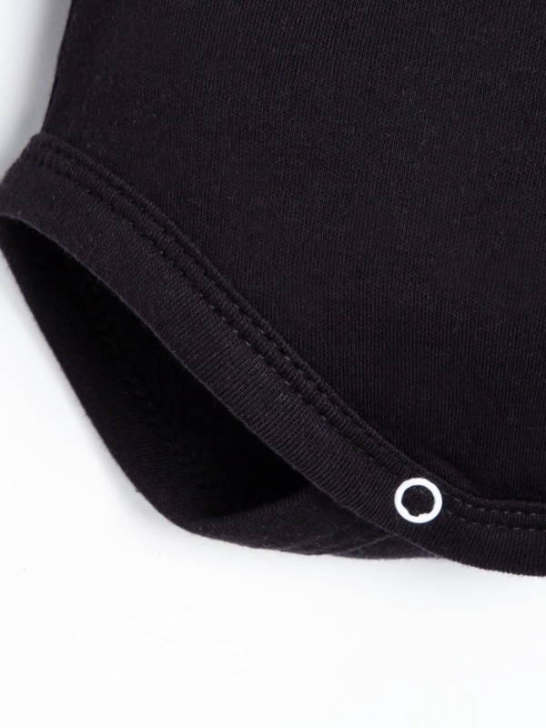 Боди детское с длинным рукавом Крошка Я "Little Boss", рост 80-86 см, цвет чёрный