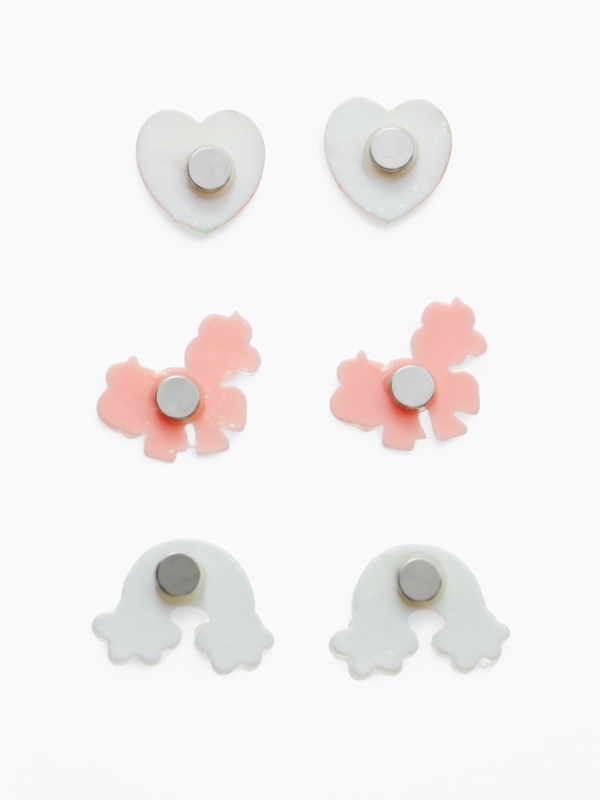 Серьги-клипсы детские на магните "Выбражулька" ассорти, форма МИКС (набор 3 пары)