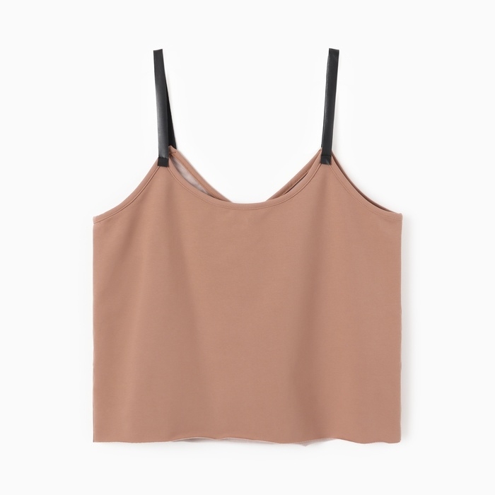 Топ женский на бретелях MINAKU : Casual Collection цвет бежевый, р-р 46