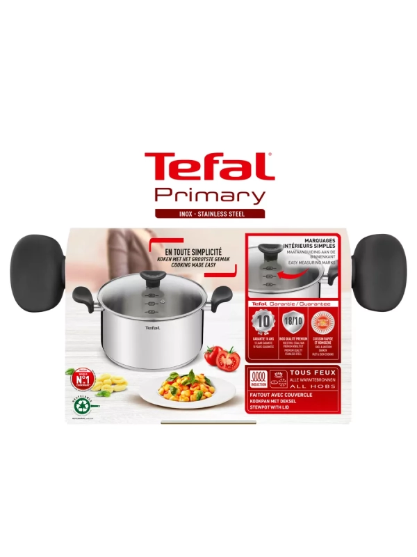 Кастрюля с крышкой Primary 18 см, 2,1 л, с мерной шкалой