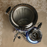 Набор «Жостово на синем», рюмка, 3 предмета, самовар 3 л, заварочный чайник 0,7 л, поднос Набор «Жостово на синем», рюмка, 3 предмета, самовар 3 л, заварочный чайник 0,7 л, поднос