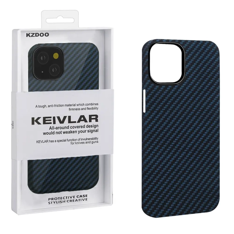 Чехол iPh 15 Kevlar Blue K-DOO
