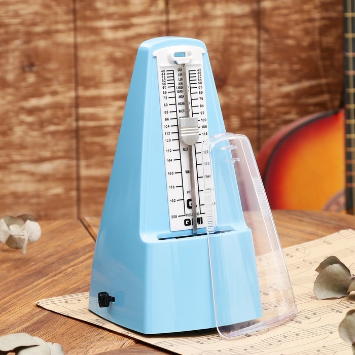 Метроном механический Gleam, синий, 40-408 ударов в минуту, 21 х 10 х 12 см, Метроном механический Gleam, синий, 40-408 ударов в минуту, 21 х 10 х 12 см,