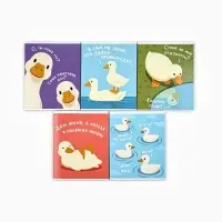 Тетрадь в клетку, 48 л., А5, на скрепке, блок №2 &laquo;Гуси&raquo; МИКС