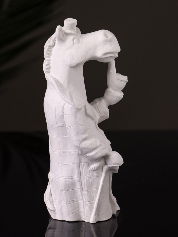 Статуэтка Статуэтка "Конь в пальто" 11х5 см, натуральный