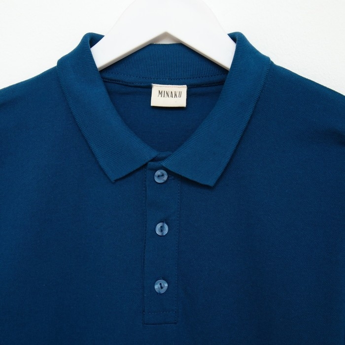 Футболка с дл. рукавом мужская MINAKU цвет синий, р-р 52