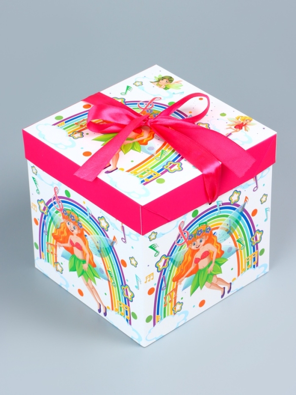 Коробка подарочная самосборная &laquo;Детская&raquo; Фея 15&times;15&times;15 см