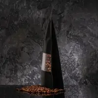 Пакет Zip-lock Крафт с прямоугольным окном, чёрный,20&times;30&times;5 см