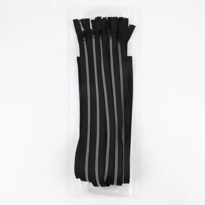 Молния &laquo;Трактор&raquo;, №5, разъёмная, замок автомат, 80 см, чёрная, белая