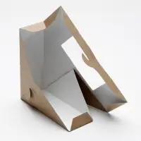 Упаковка для сэндвича, крафт, 13&times;13&times;5 см