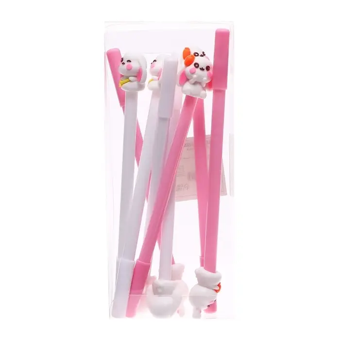 Ручка - прикол гелевая &laquo;Зайчики&raquo;, синий стержень, МИКС