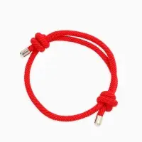 Браслет-оберег "Красная нить" узел, 5мм, 15-28 см, затяжка, цвет красный
