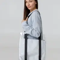 Шопер Clarity с белым органайзером, прозрачный