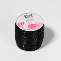 Нить для плетения 100&plusmn;1м d0,8мм эластичная силикон чёрный АУ