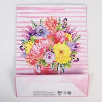 Пакет подарочный ламинированный, упаковка, &laquo;With Love&raquo;, L 28 х 38 х 9 см