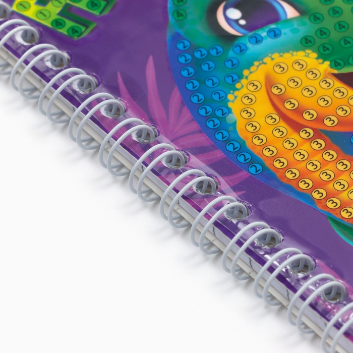 Алмазная мозаика с частичным заполнением для детей на блокноте &laquo;Дино&raquo;, 11 х 15 см, 48 листов