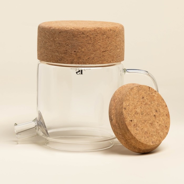 Чайник заварочный на пробковой подставке с крышкой "Алькорноке" 600 мл, 17х10х15 см