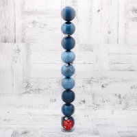 Ёлочные игрушки &laquo;Лилиан&raquo;, пластиковые, набор 9 шт., d=6 см, синий