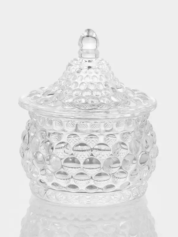 Конфетница с крышкой "Икринка" 7,5х9,5 см, прозрачная