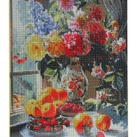 Алмазная мозаика с полным заполнением на холсте с подрамником &laquo;Натюрморт&raquo;, 30 х 40 см