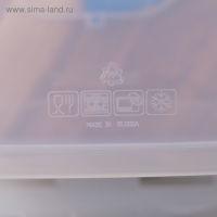 Контейнер пищевой Good & Good, 470 мл, с герметичной крышкой, пластик, крышка голубая