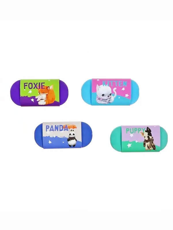 Ластик HappyGraphix Kids, овальный, мягкий, МИКС