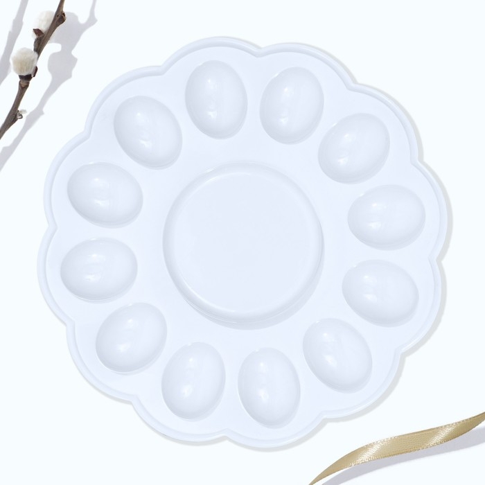 Пасхальная подставка на 12 яиц и кулич &laquo;Со Светлой Пасхой!&raquo;, 30 х 30 см.