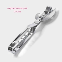 Открывашка - штопор Доляна &laquo;Помощник&raquo;, 14 см, цвет серебристый