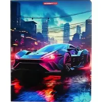 Тетрадь 40 листов, в клетку &laquo;Тачки&raquo;, мелованный картон, МИКС