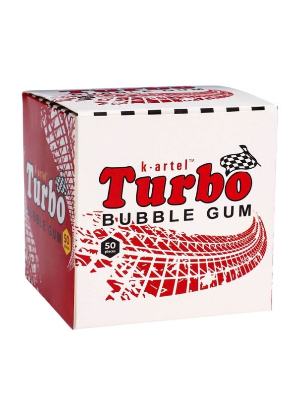 Жевательная резинка Turbosport racing, дыня, апельсин, яблоко, персик, 50*4,5 г