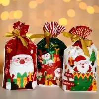 Пакет полиэтиленовый подарочный, с завязками "Подарки" МИКС, 15х23 см