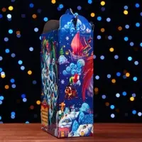 Подарочная новогодняя коробка &laquo;Трапеция с драконом&raquo; 25&times;11&times;33 см