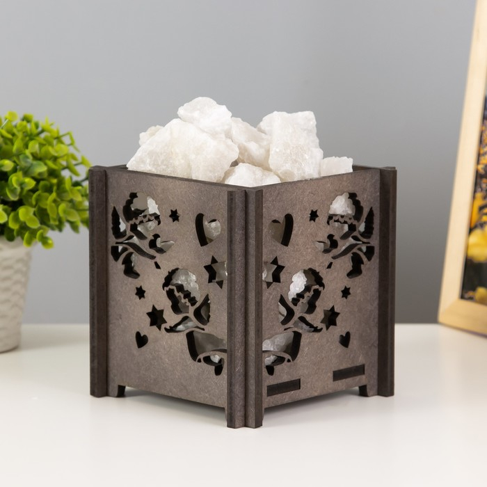 Соляной светильник Соляной светильник "Корзина Б Ангелы" E14 15Вт 1,8кг диммер 14х14х18 см