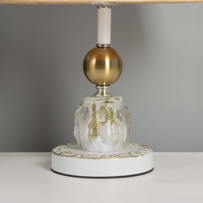 Лампа настольная "Курс" 1х40Вт Е27+подсветка LED 5Вт золото 25х25х40см