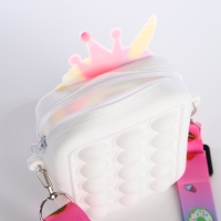 Сумка детская для девочки на молнии &laquo;Выбражулька&raquo;, pop it, цвет белый