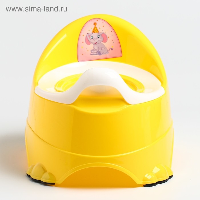 Горшок детский антискользящий «Бэйби-Комфорт» с крышкой, съёмная чаша, цвет жёлтый Горшок детский антискользящий «Бэйби-Комфорт» с крышкой, съёмная чаша, цвет жёлтый