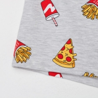 Пижама женская (футболка и шорты) KAFTAN Pizza р. 48-50, серый Пижама женская (футболка и шорты) KAFTAN Pizza р. 48-50, серый