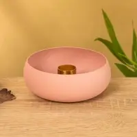 Подсвечник на 1 свечу на магнитах "Пудровый" 11х11х4 см