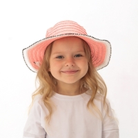Шляпа для девочки MINAKU "Куколка", размер 50, цвет розовый Шляпа для девочки MINAKU "Куколка", размер 50, цвет розовый